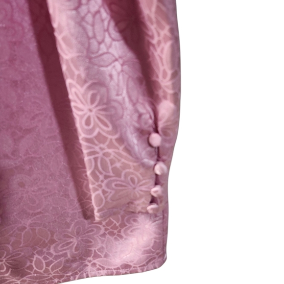 NWOT Lulus Burst Into Bloom Mauve Satin Floral Jacquard Mini Dress Sz S - Picture 7 of 10